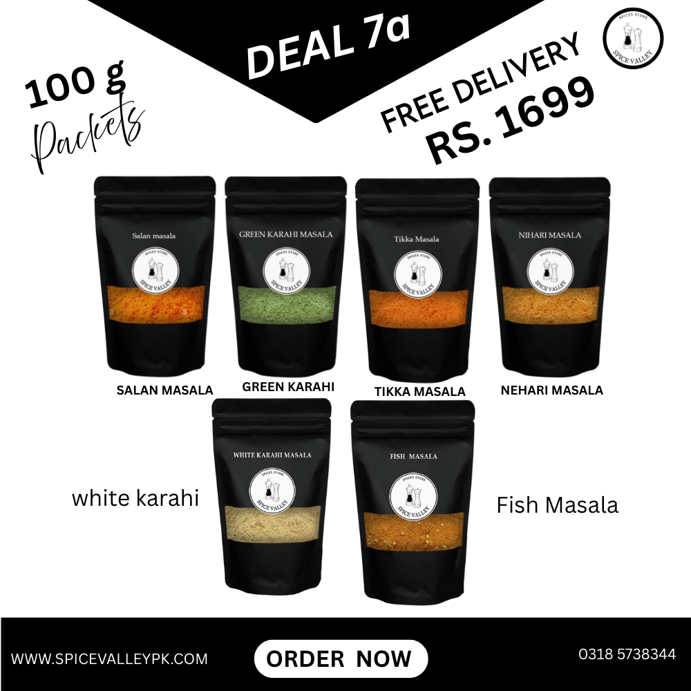 Deal 7a – Traditional Masala Combo (6 Flavors | 100g Each) – Rs. 1699 Only